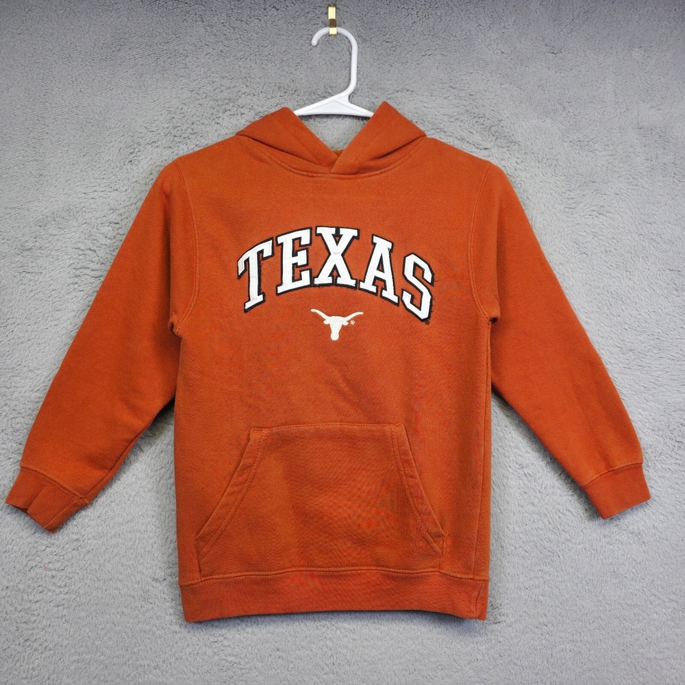 Texas Longhorns Hoodie Youth S‎ Orange Genuine Stuff NCAA Football Sweatshirt